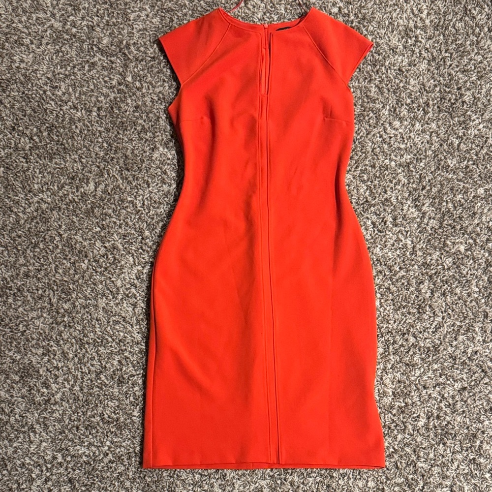 Zara Vibrant Orange Midi Dress